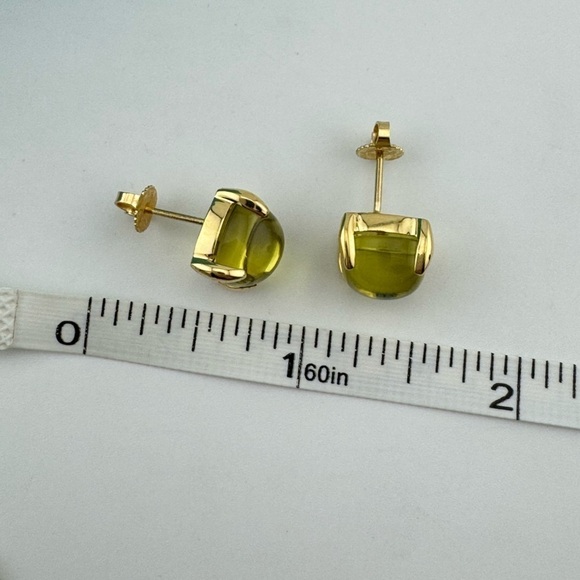 SUPER RARE Tiffany & Co. XL Lemon Quartz Sugar Stack Earrings 18k Yellow Gold 💛 - Picture 6 of 8